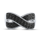 1/6CTW-DIA FASHION BLACK RING